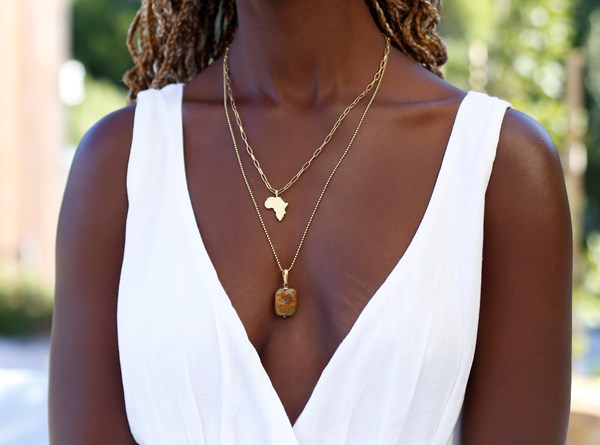 Loving Africa Multi-Strand Chain Necklace (A2784)