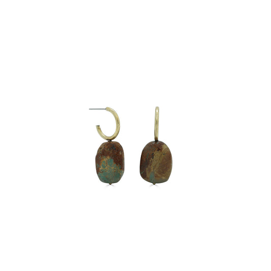 Loving Africa Hoop Drop Earrings (A2786)
